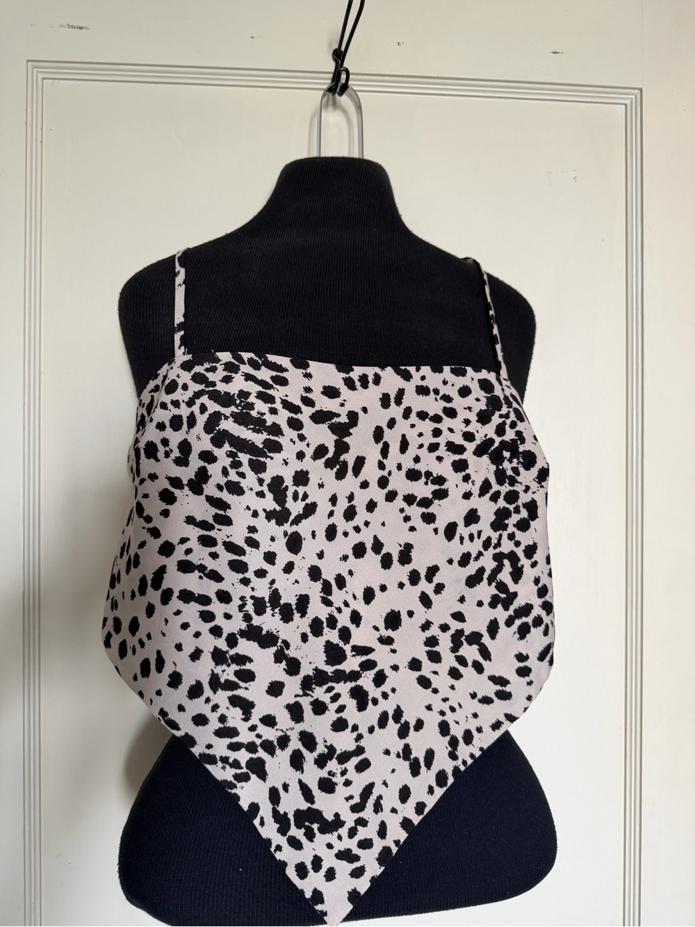 Windsor Dalmatian Print Handkerchief Cami - Cream & Black